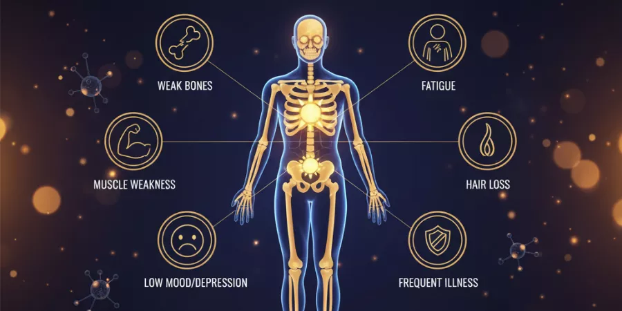 signs and symptoms of vitamin D deficiency in adults